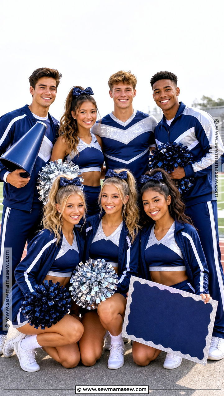 Cheer Team Costume With Pom Poms - 30 team costume ideas sports
