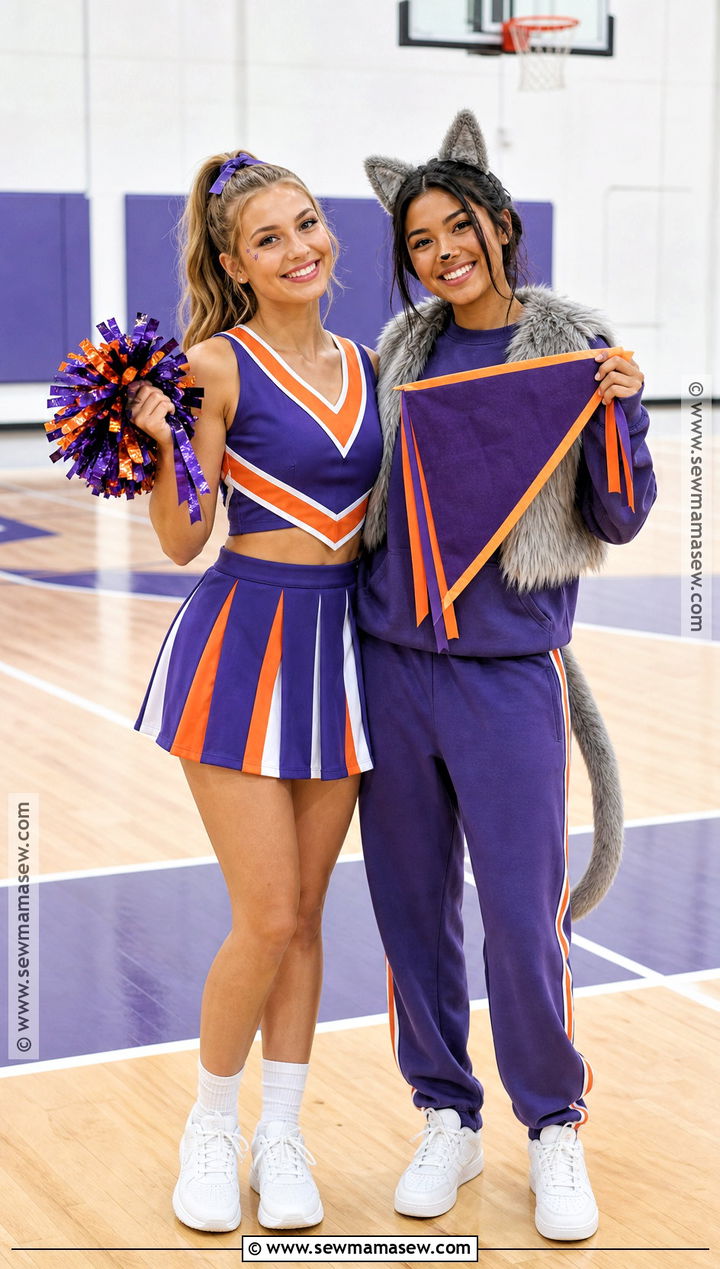 Cheerleader And Mascot Best Friend Costume - 45 best friend halloween costumes