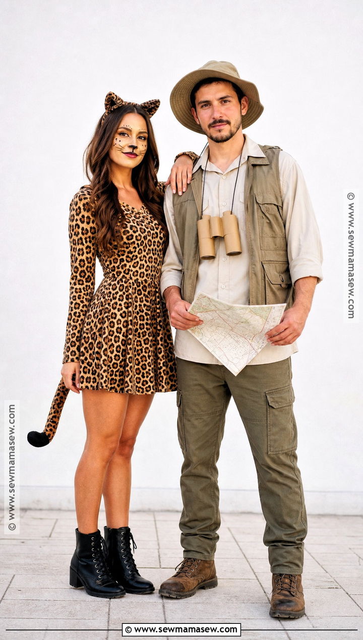 Cheetah And Explorer Couple Costume - 45 cheetah halloween costume ideas