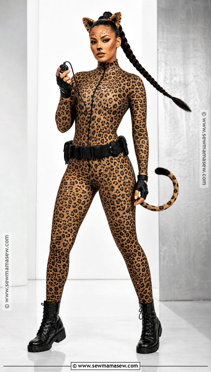 Cheetah Catsuit Costume With Utility Belt - 50 cheetah costume ideas
