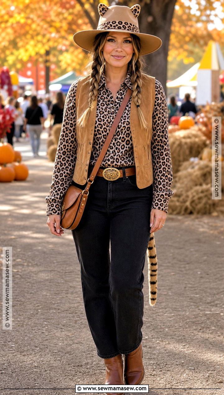 Cheetah Cowgirl Halloween Outfit - 30 cheetah outfit halloween ideas