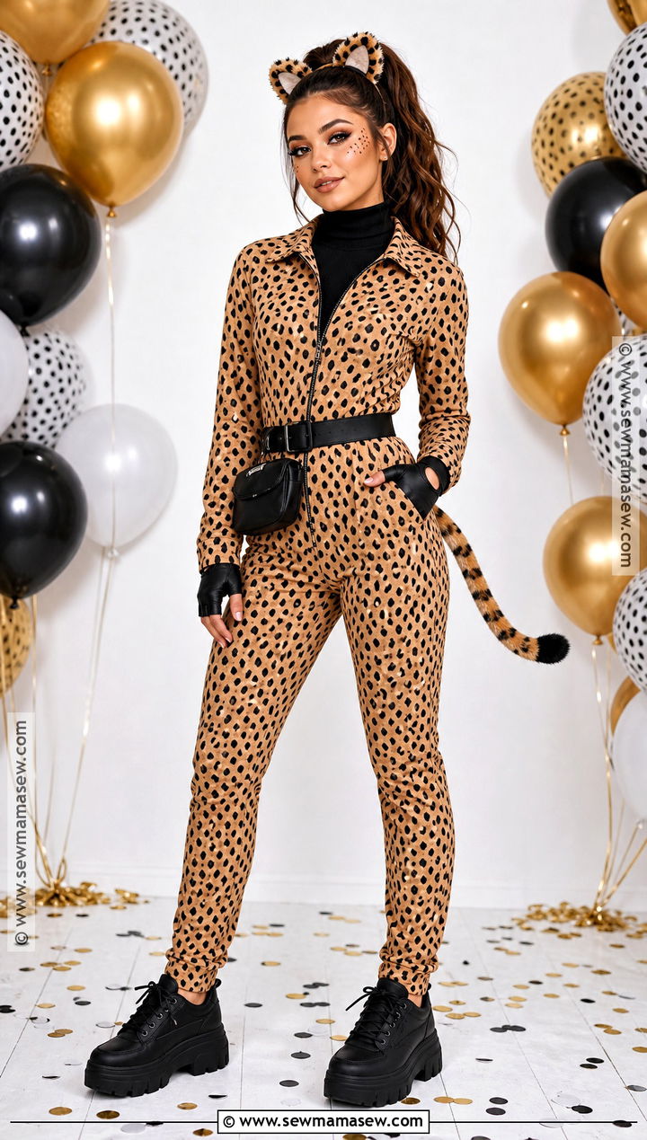 Cheetah Jumpsuit Halloween Outfit - 30 cheetah outfit halloween ideas