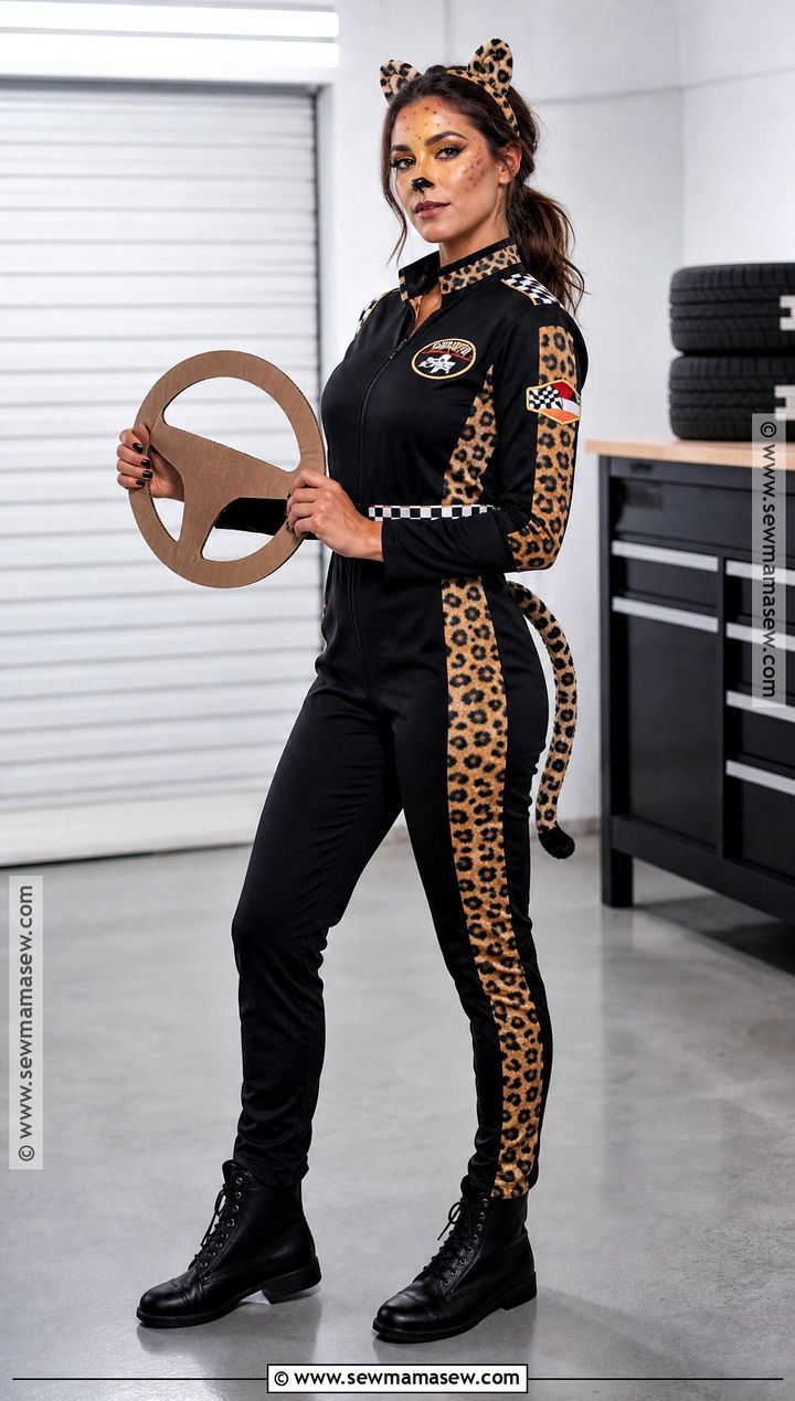 Cheetah Race Car Driver Costume - 45 cheetah halloween costume ideas