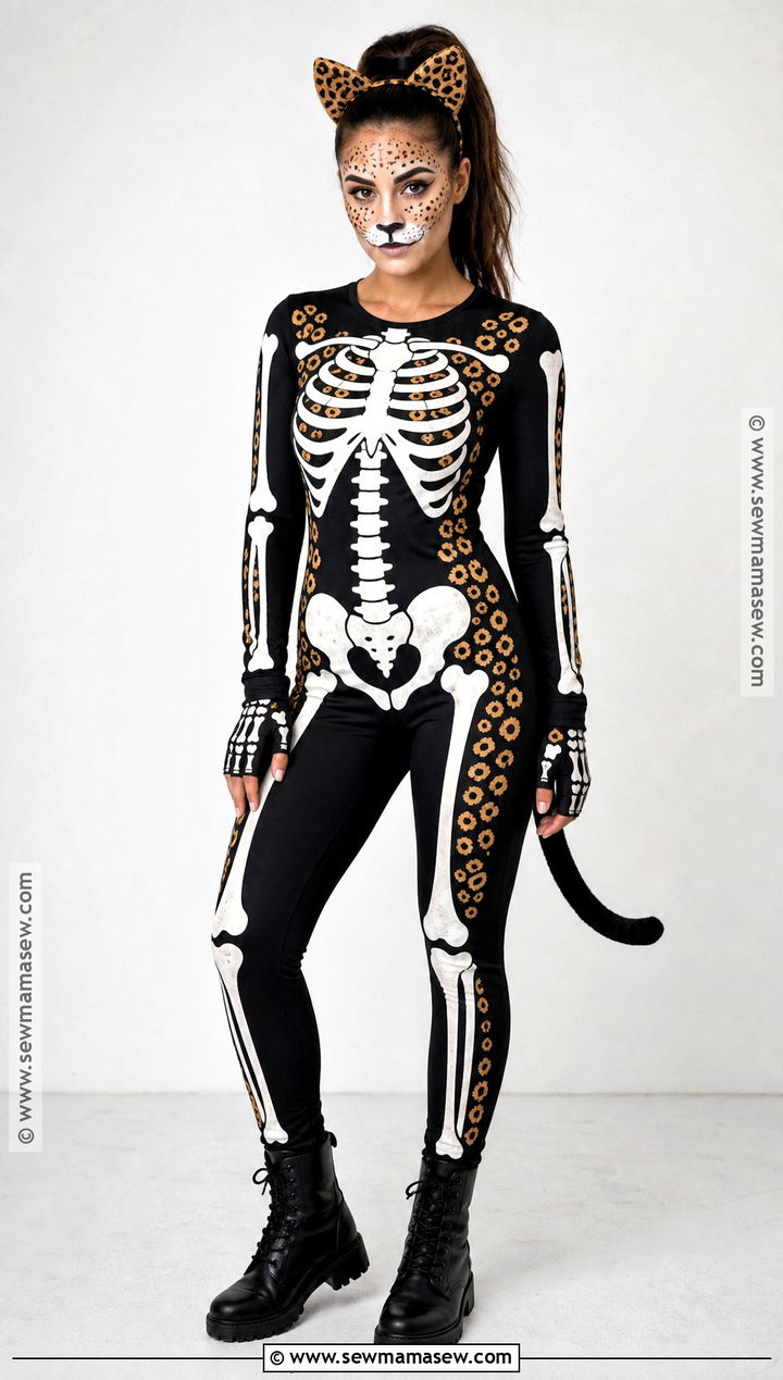 Cheetah Skeleton Costume - 45 cheetah halloween costume ideas