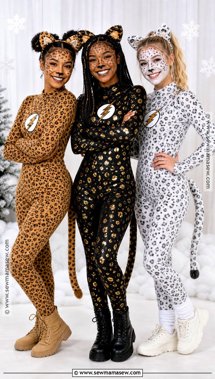 Cheetah Trio Costume - 45 cheetah halloween costume ideas