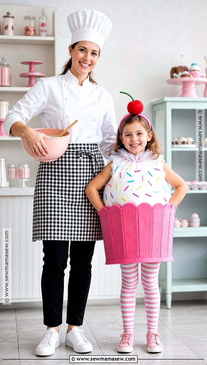 Chef And Cupcake Costumes - 30 mom and daughter costumes
