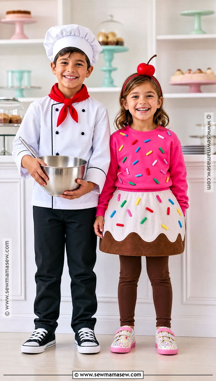 Chef And Cupcake Sibling Costume - 30 sibling halloween costumes boy and for girls