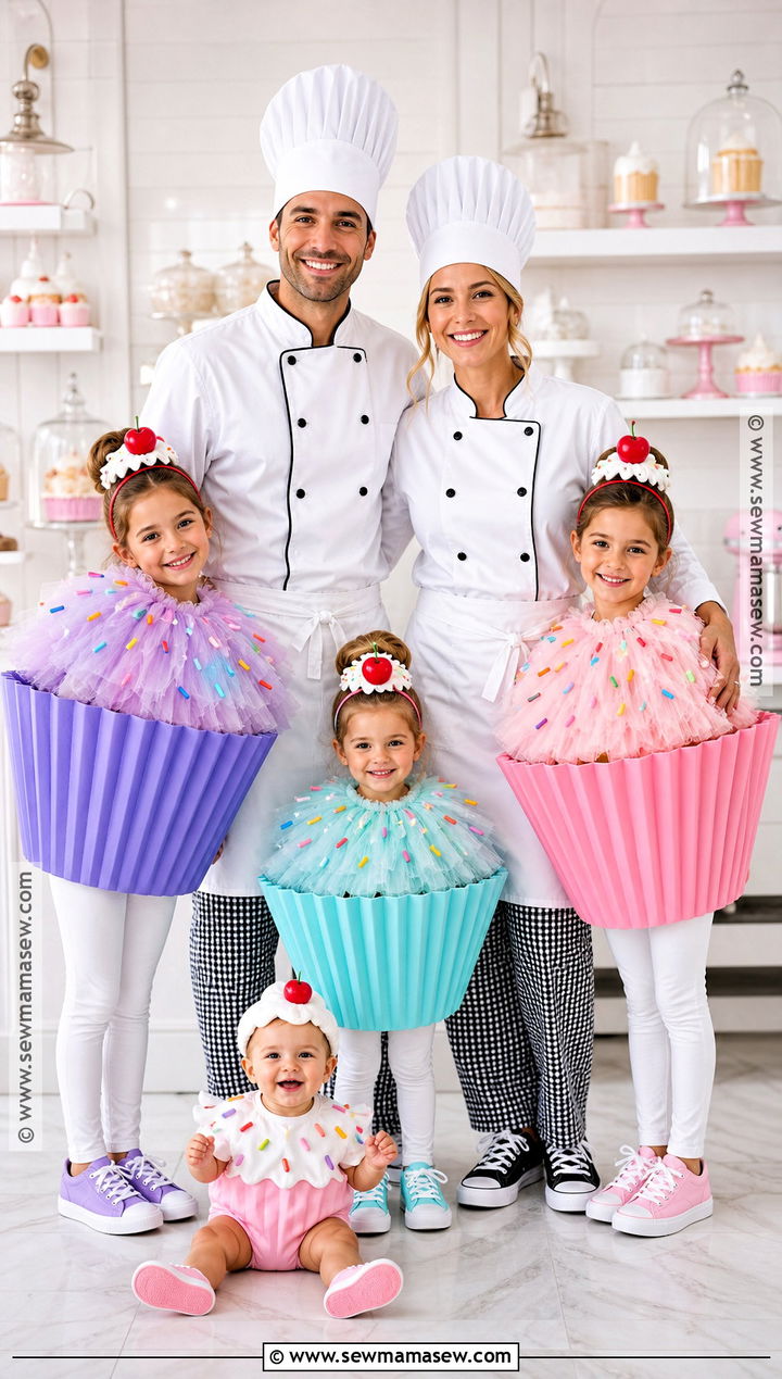 Chef And Cupcakes Family Costume - 50 family halloween costumes