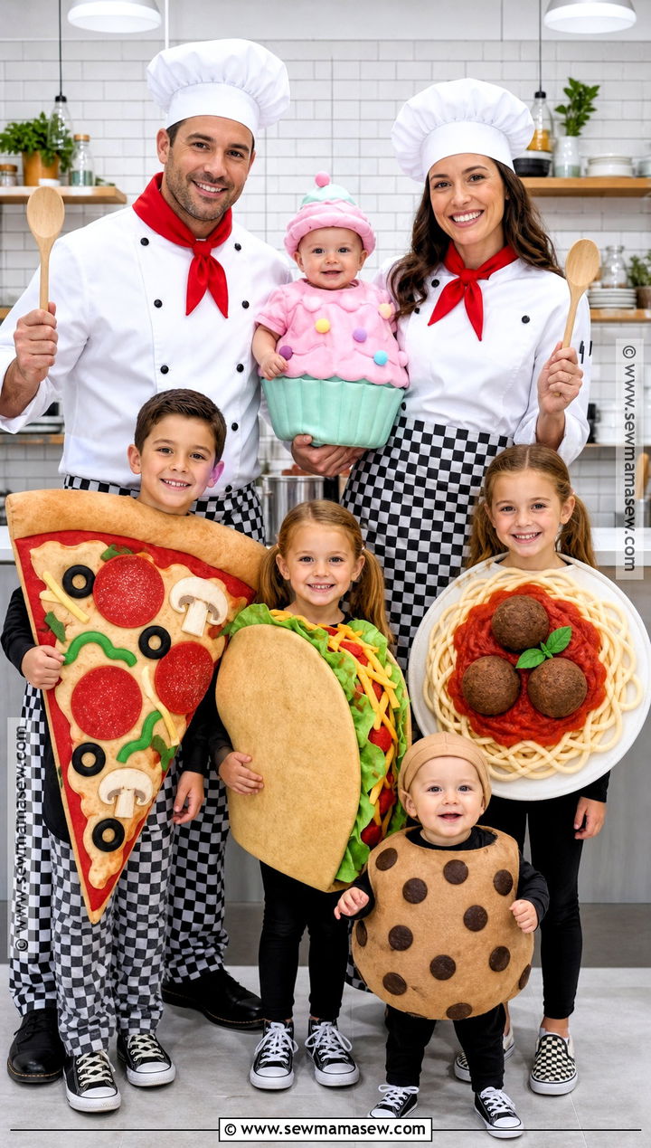 Chef And Food Family Costume - 45 family costumes