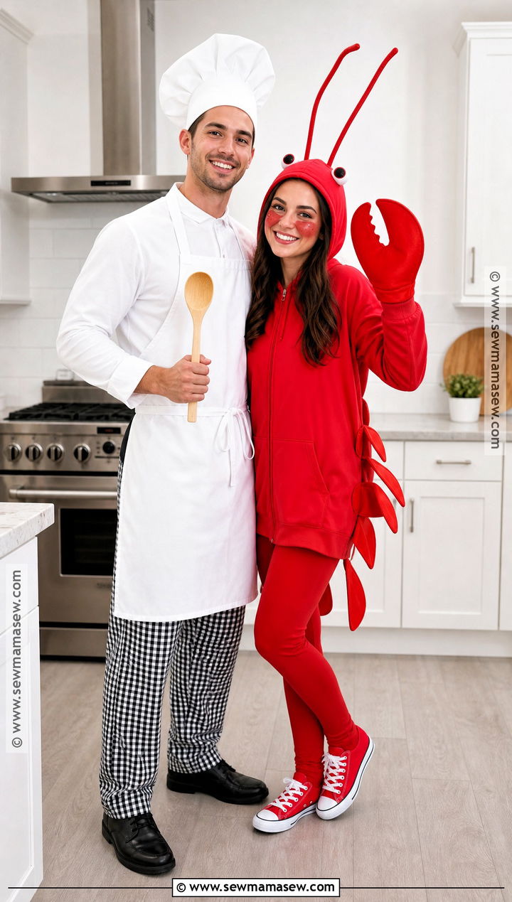 Chef And Lobster Couple Costume - 30 couple costumes funny