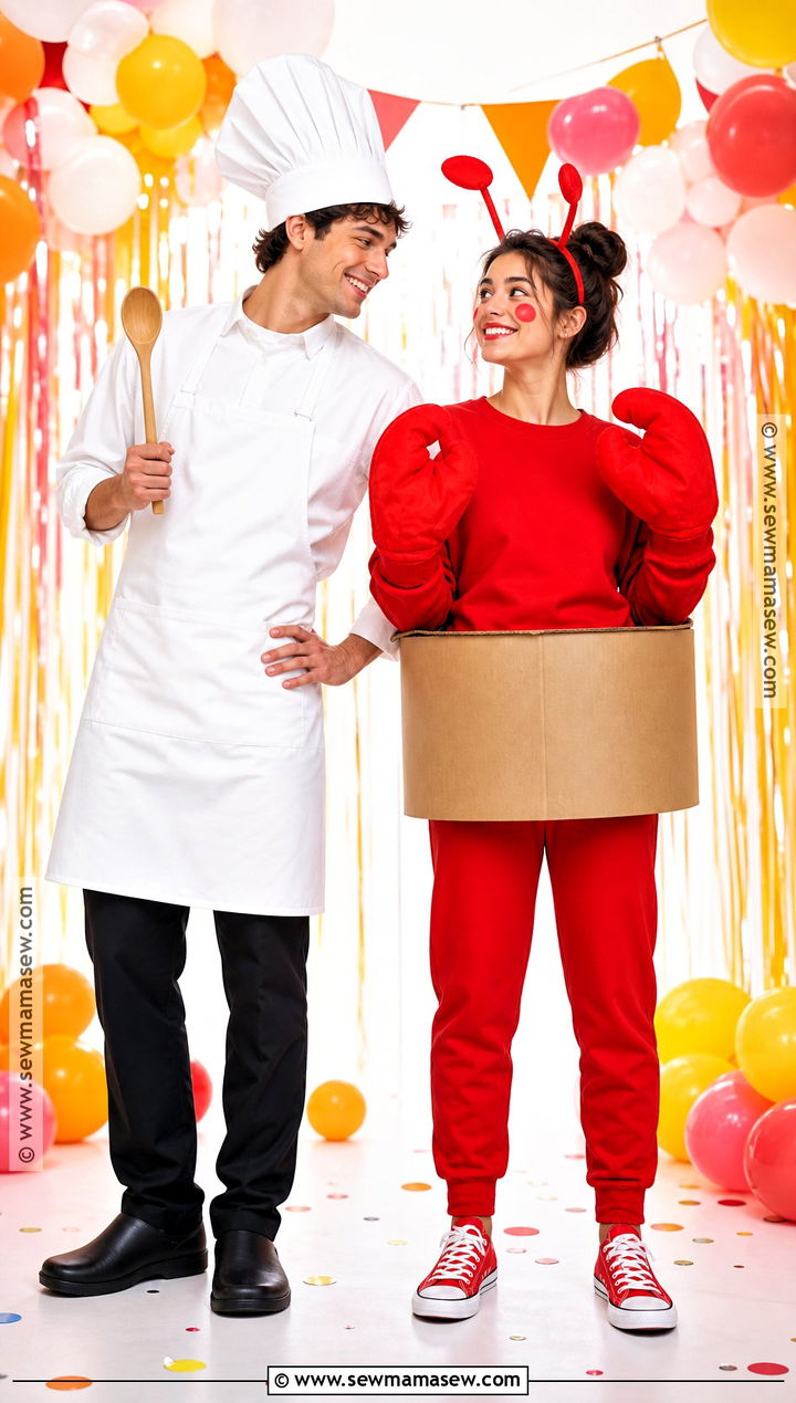 Chef And Lobster Couple Costume - 30 Halloween Party Costume Ideas