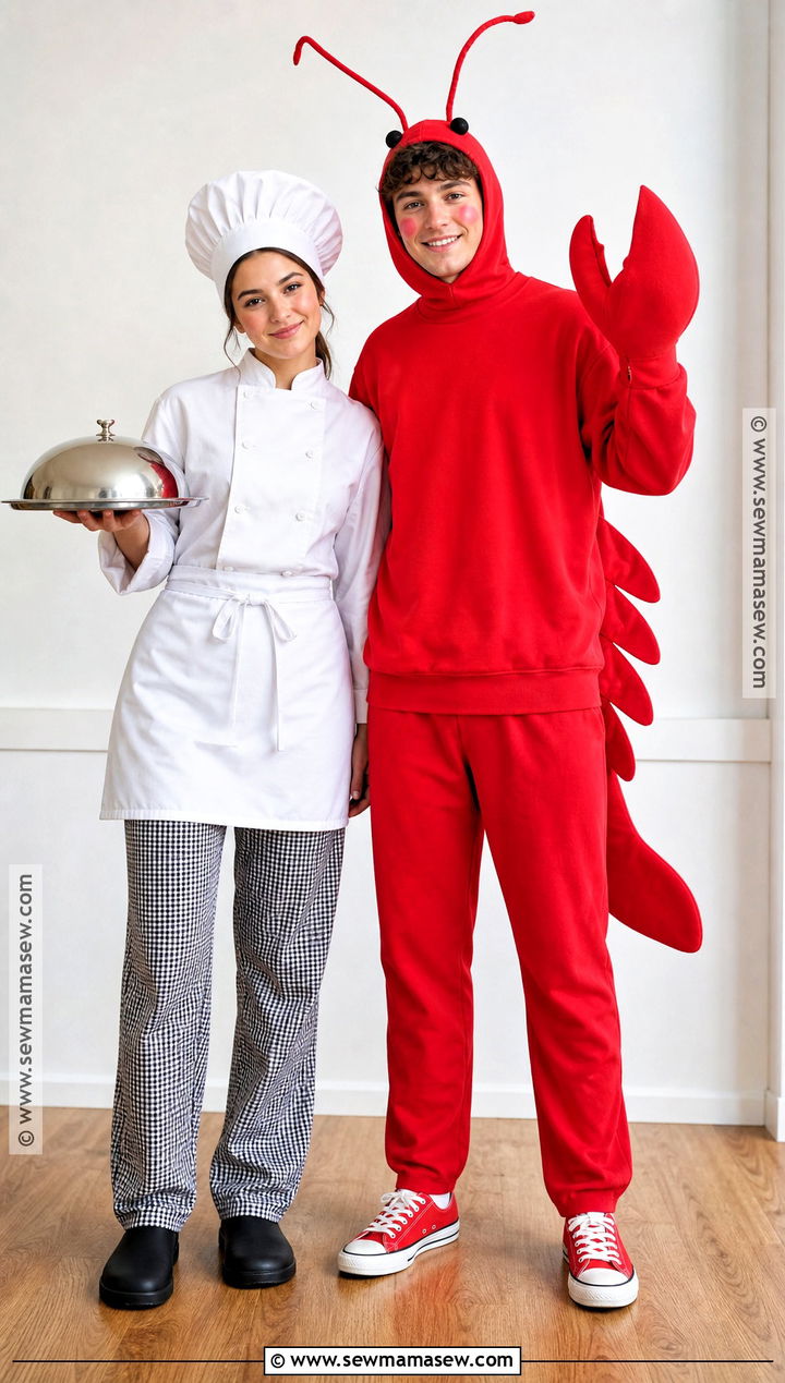 Chef And Lobster Couple Costume - 30 chef halloween costume ideas