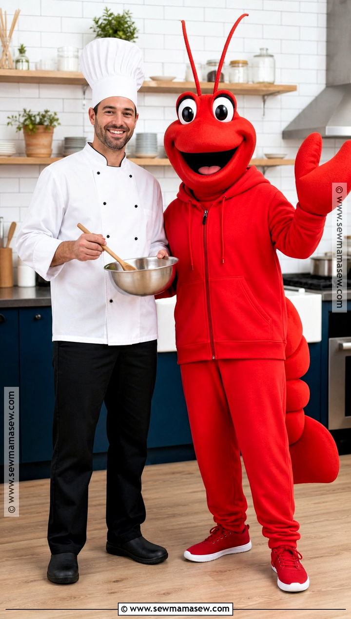 Chef And Lobster Couples Costume - 40 creative couples costumes