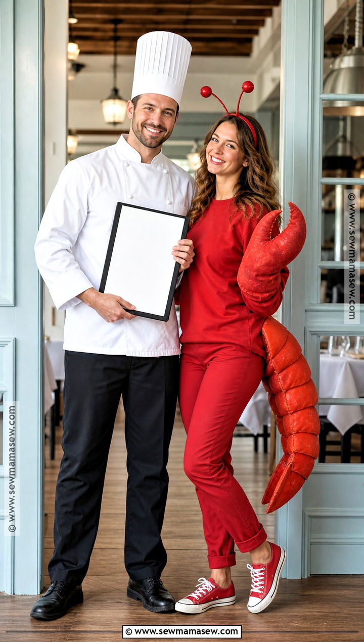 Chef And Lobster Couples Costume - 35 fun couples costumes