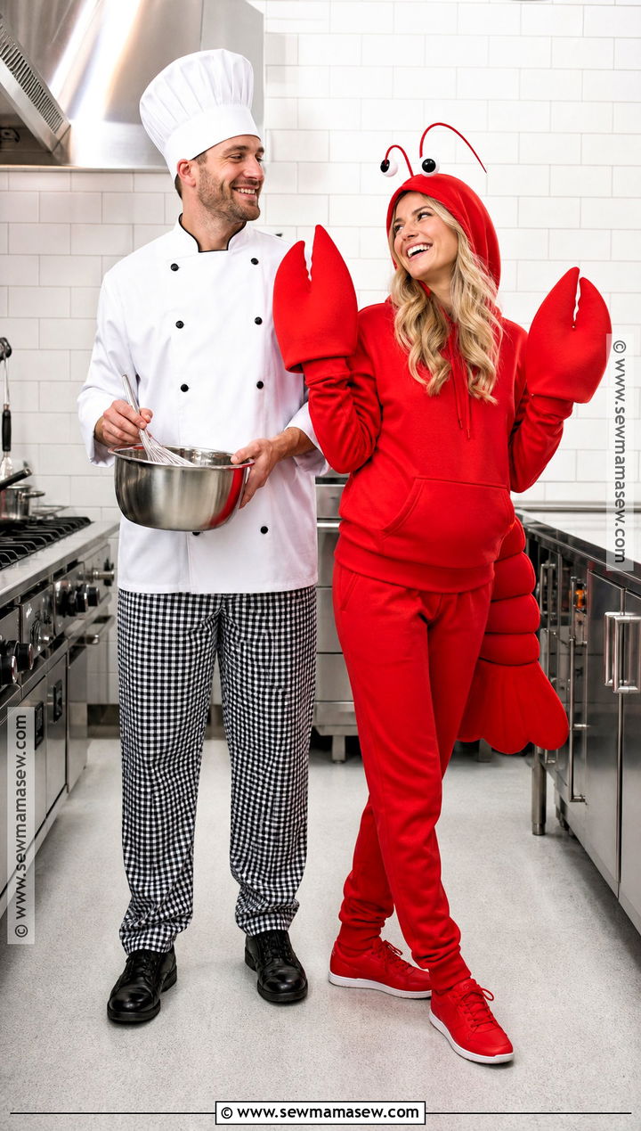 Chef And Lobster Matching Costume - 30 Matching Costume Ideas
