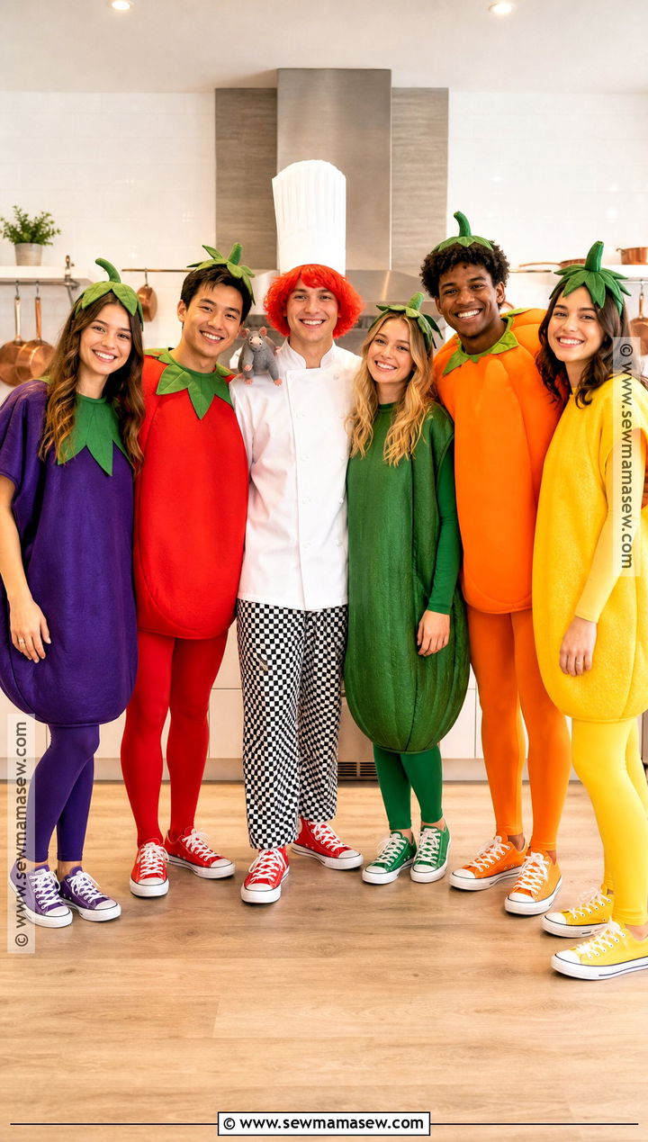 Chef And Vegetable Group Costume - 30 Chef And Ratatouille Costume Ideas