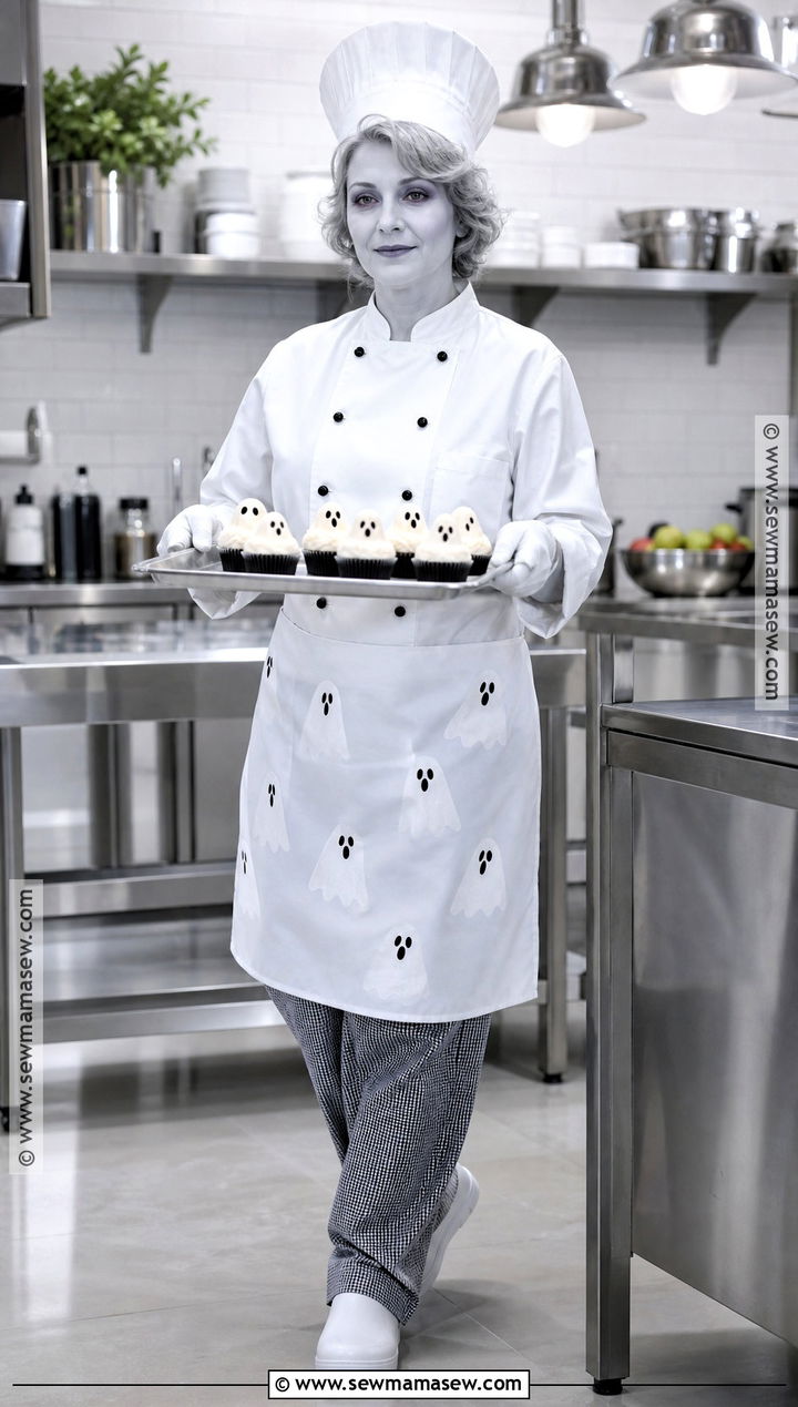 Chef Ghost Outfit With White Apron - 35 Ghost Outfit Ideas