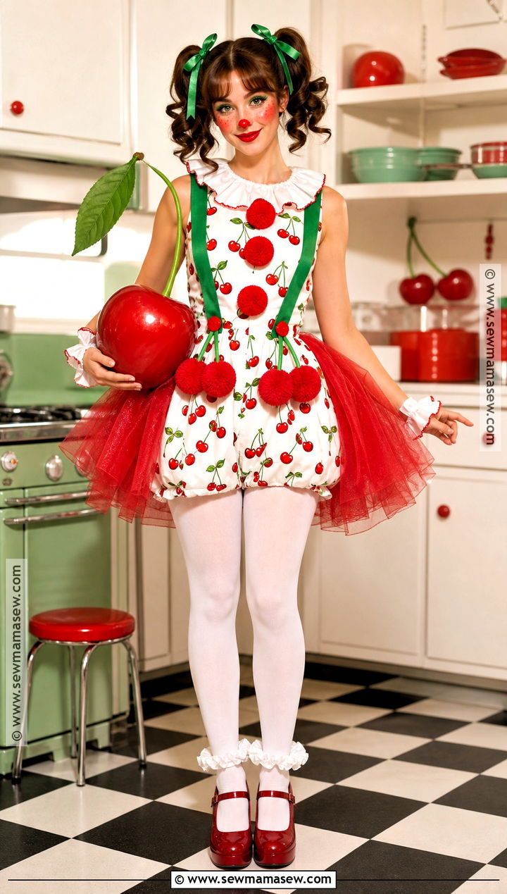 Cherry Clown Costume - 30 Clown Costume Aesthetic Ideas