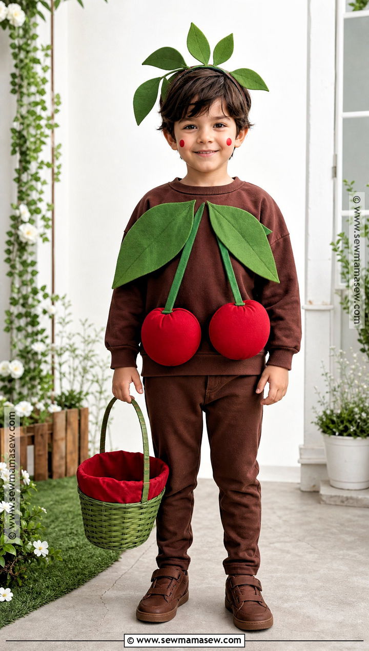 Cherry Tree Costume With Red Cherries - 30 tree costume ideas for kids