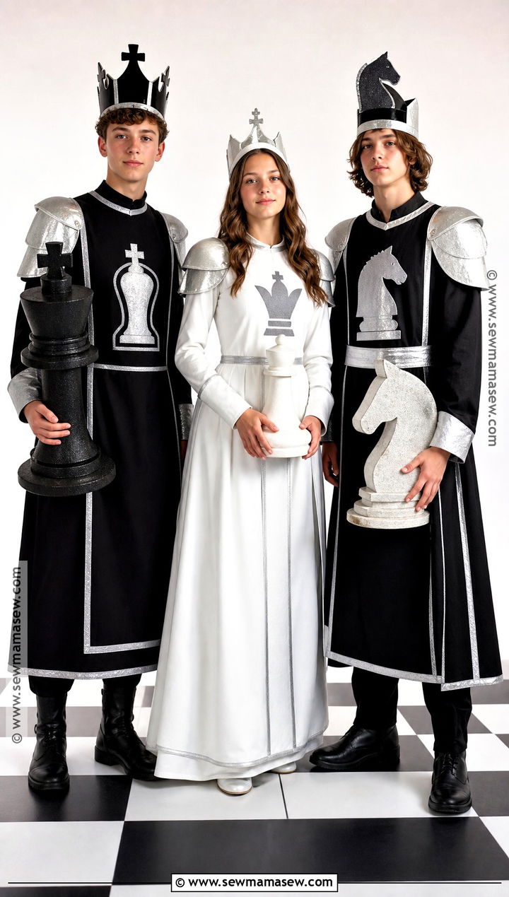 Chess King Queen And Knight Trio Costume - 35 trio costume ideas for teens