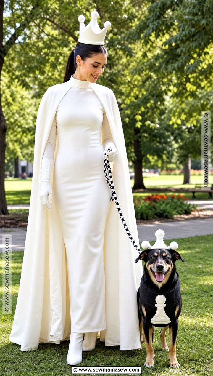Chess Piece Pet And Owner Costume - 30 chess costume ideas