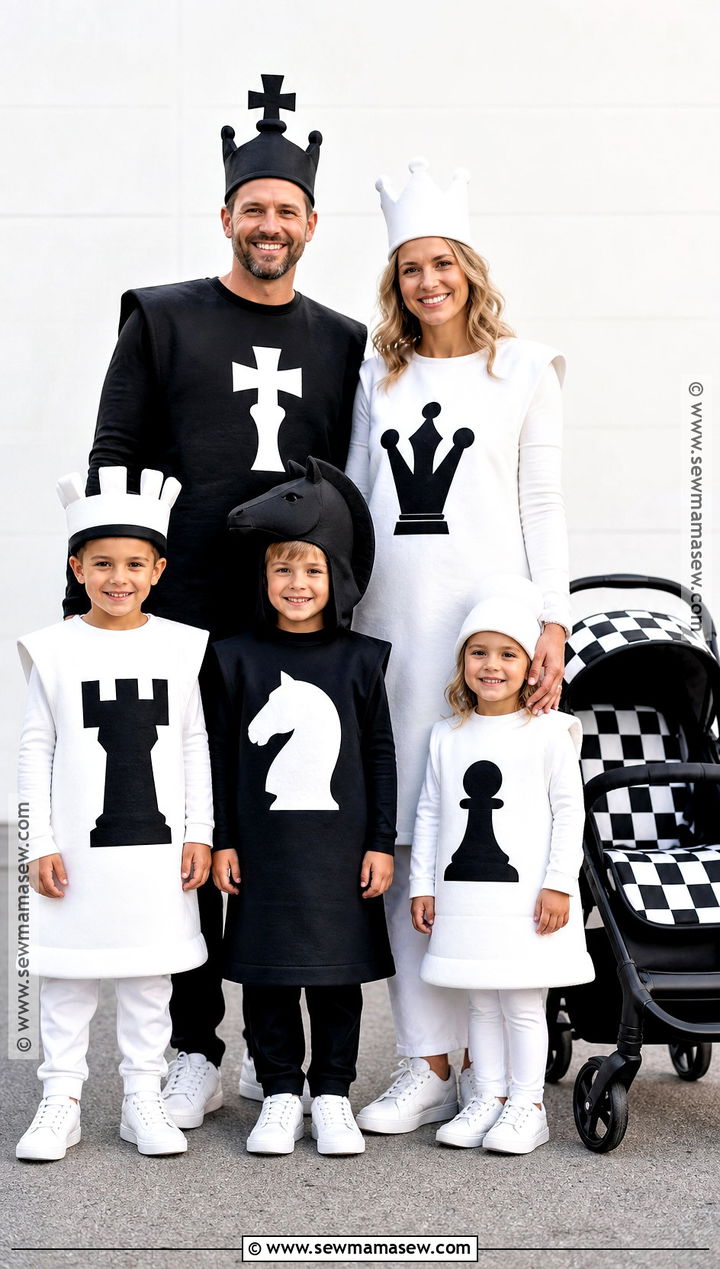 Chessboard Family Costume - 30 chess costume ideas