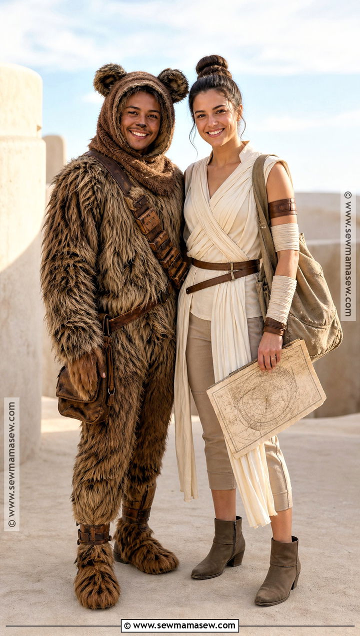 Chewbacca And Rey Duo Costume - 35 Chewbacca Costume Ideas