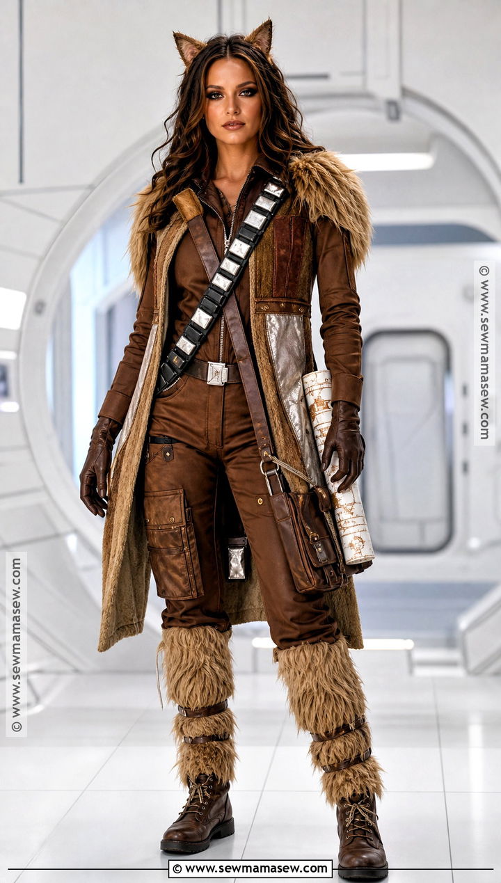 Chewbacca Costume With Brown Jumpsuit - 30 chewbacca costume ideas for women