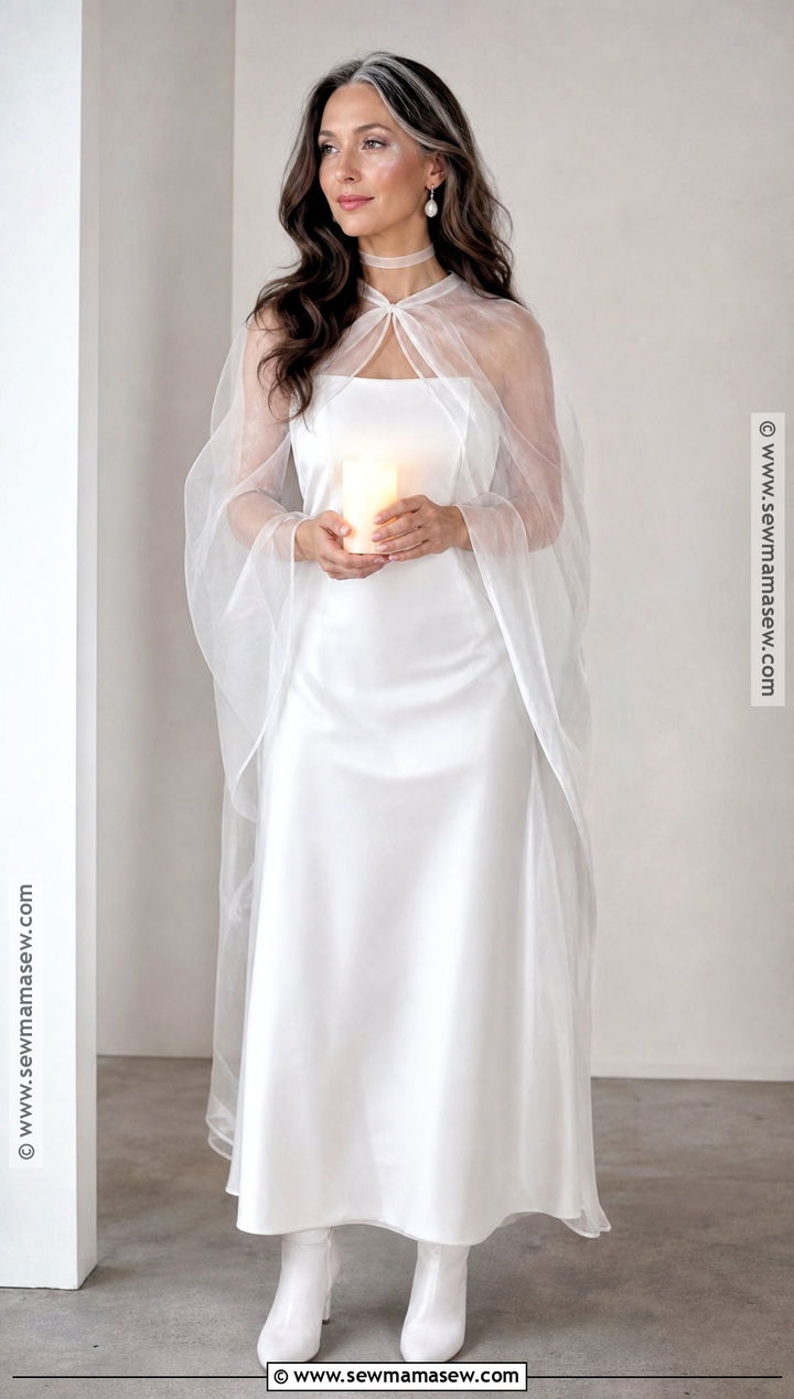 Chic Ghost Costume With White Slip Dress - 35 chic halloween costumes