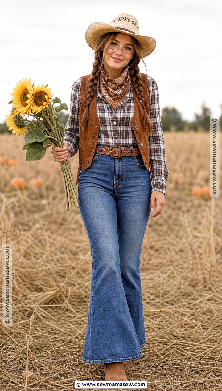 Chic Scarecrow Costume With Plaid And Denim - 35 chic halloween costumes