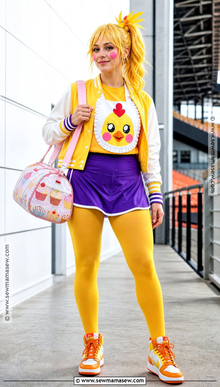 Chica Costume With Varsity Jacket - 30 Chica Halloween Costume Ideas