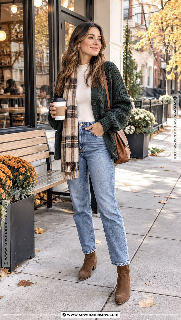 Chicago Fall Cardigan And Jeans Outfit - 25 chicago fall outfits