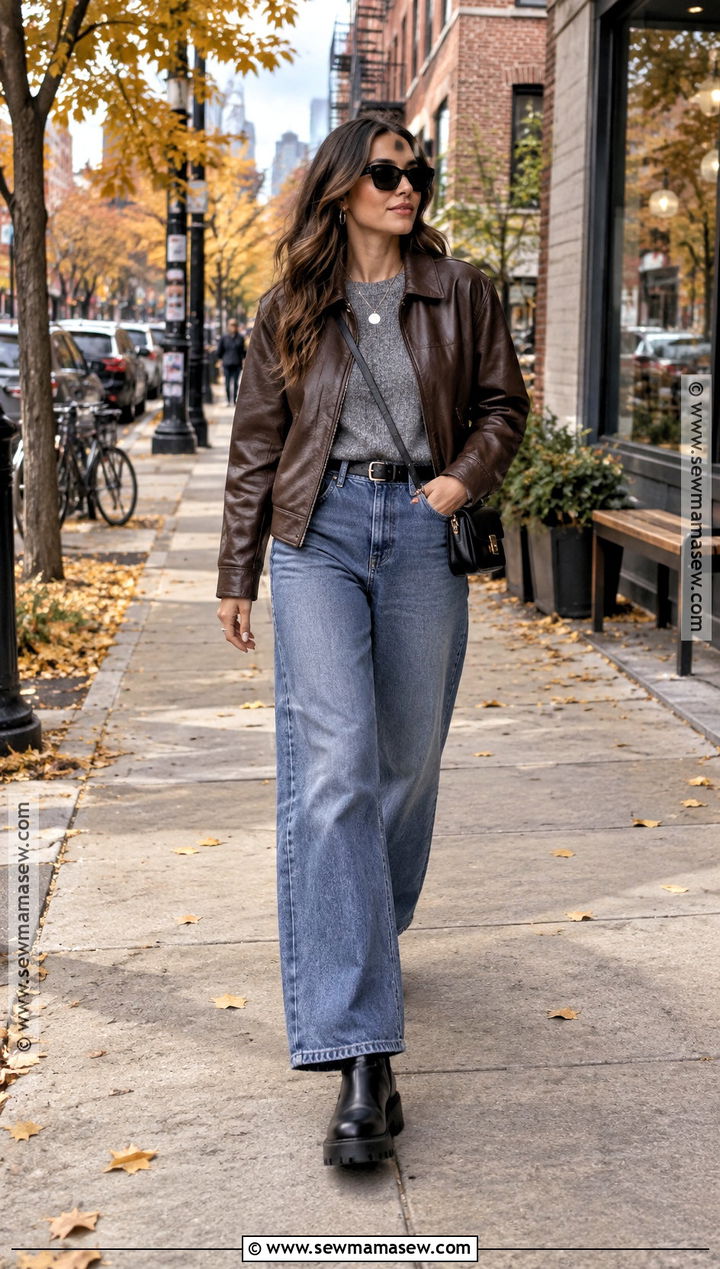 Chicago Fall Leather Jacket Outfit - 25 chicago fall outfits