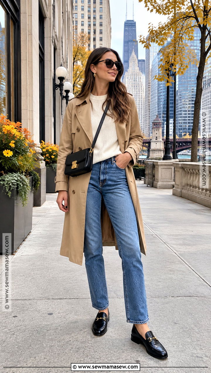 Chicago Fall Trench Coat Outfit - 25 chicago fall outfits