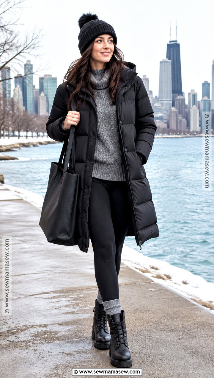 Chicago November Puffer Jacket Outfit - 15 Chicago November Outfits for Women