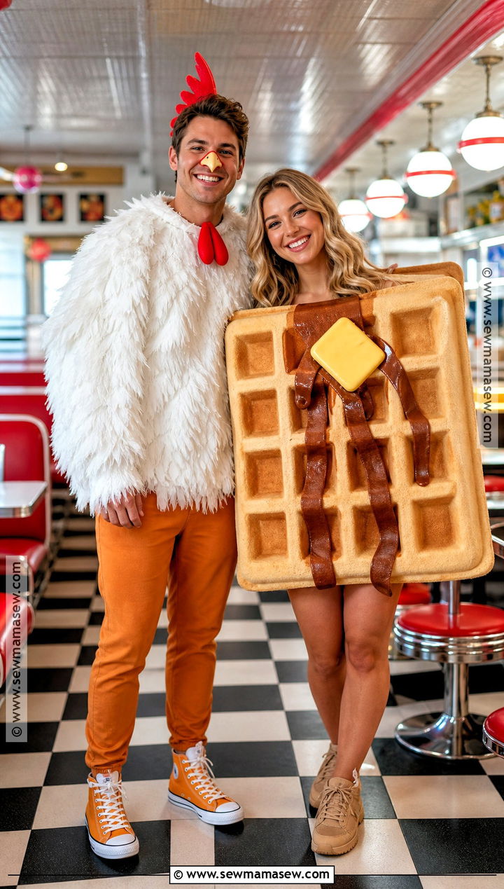 Chicken And Waffle Couple Costume - 30 couple costumes funny
