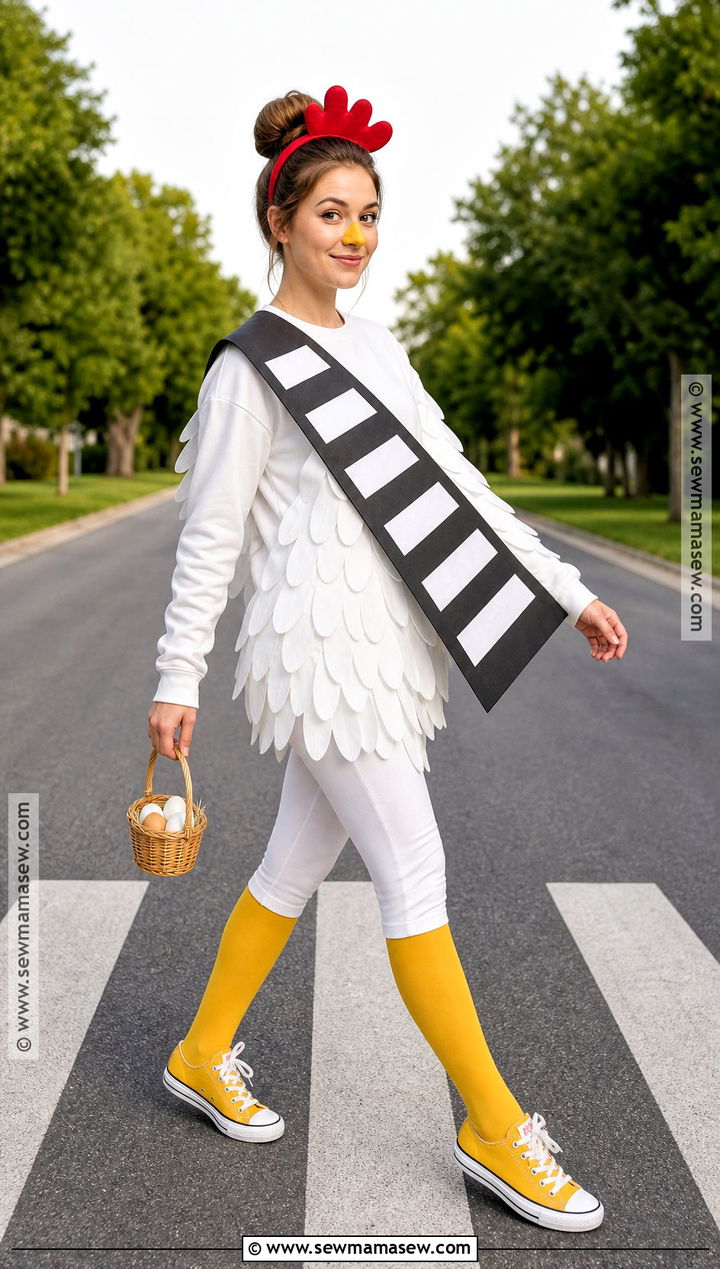 Chicken Crossing The Road Costume - 45 funny halloween costumes for women