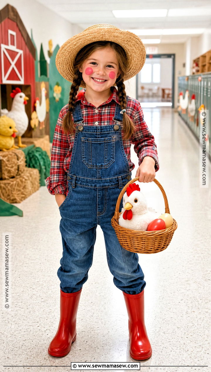 Chicken Farmer Costume - 30 farmer dress up day at school ideas