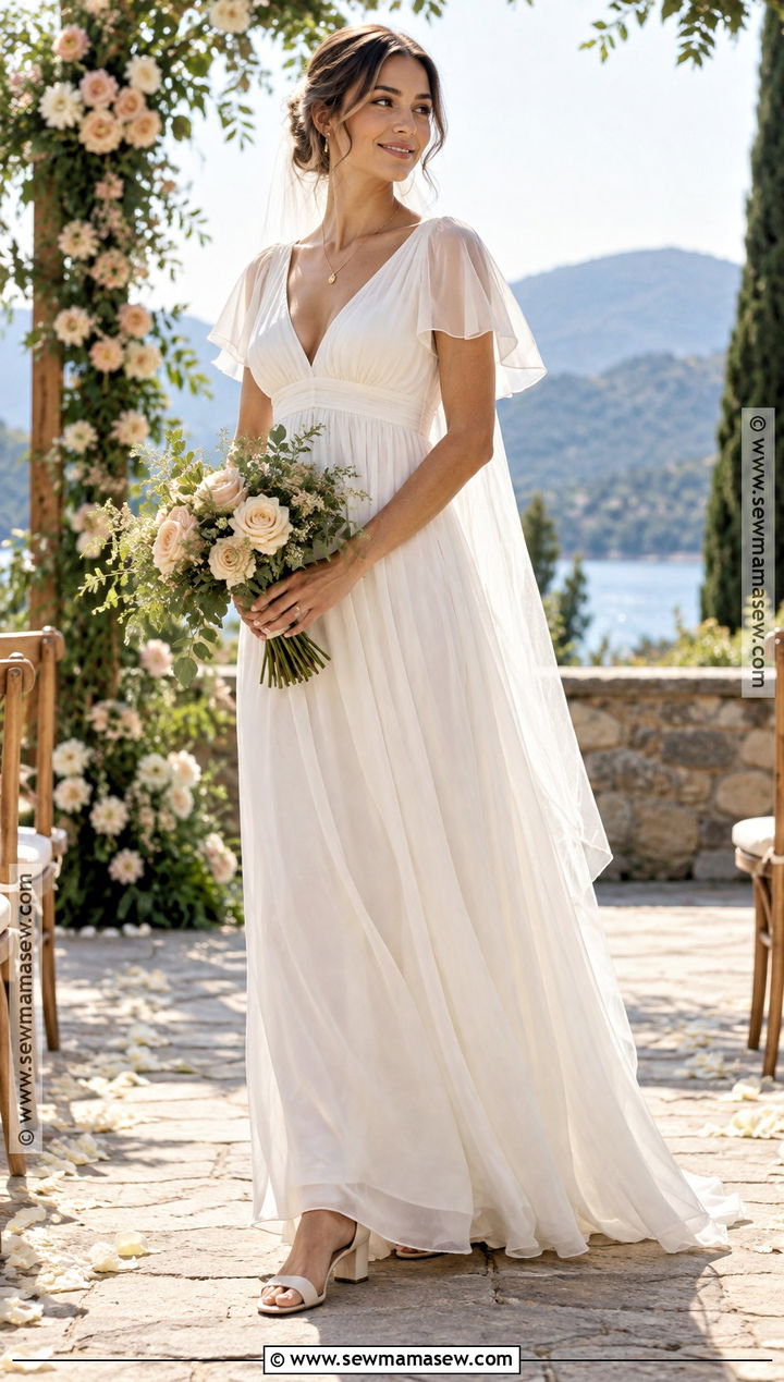 Chiffon Empire Waist September Wedding Dress - 15 wedding dresses september