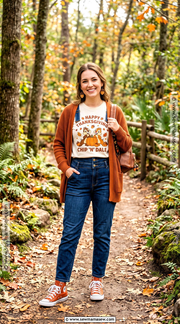 Chip And Dale T Shirt And Denim Overalls - 15 thanksgiving disney outfits