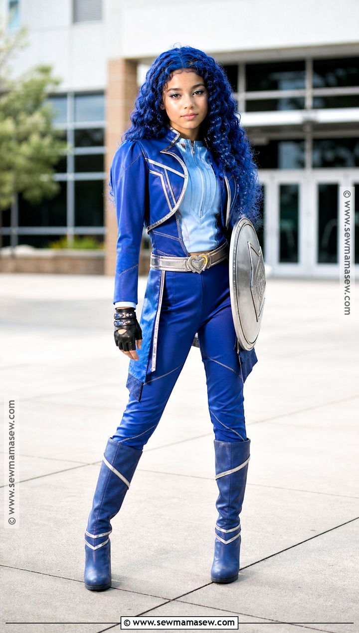 Chloe Descendants Costume With Blue Fencing Jacket - 35 descendants costumes