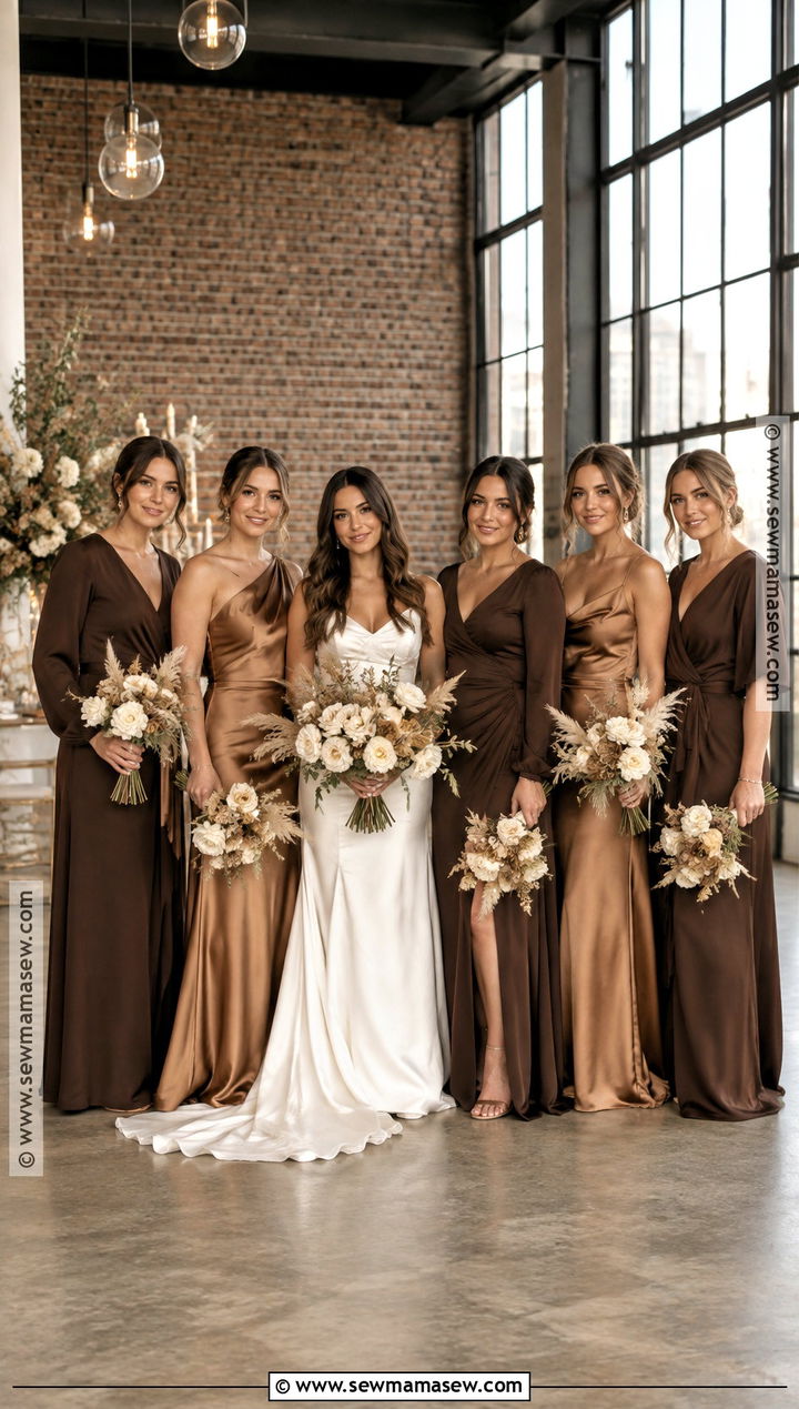 Chocolate And Bronze Fall Bridesmaid Dresses - 15 Non Matching Bridesmaid Dresses Fall