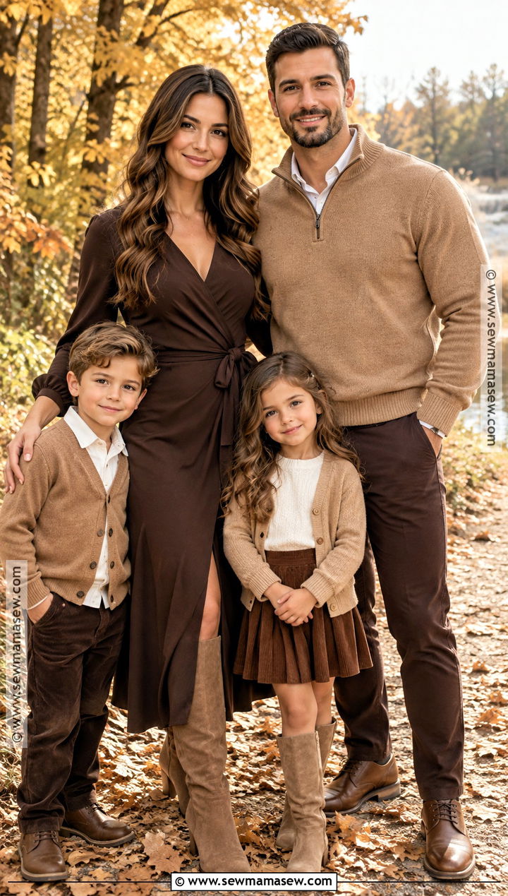 Chocolate Brown And Camel Family Picture Outfits - 15 fall family pictures outfits brown