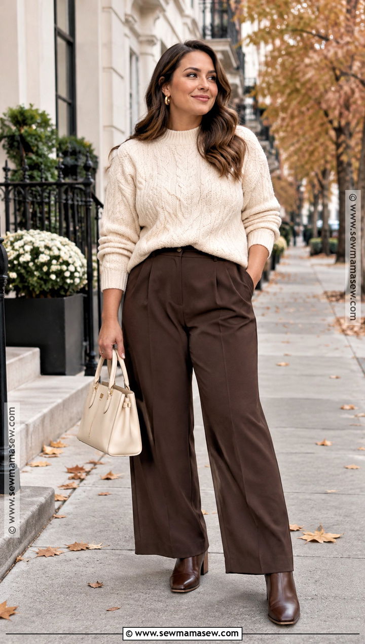 Chocolate Brown And Cream Outfit - 15 fall color combinations clothes
