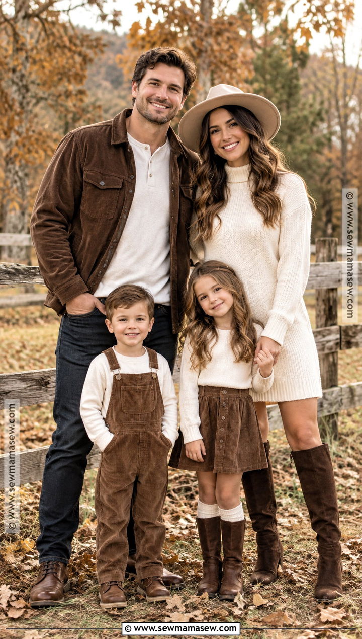 Chocolate Brown And Ivory Fall Family Picture Outfits - 15 clothes for family pictures fall