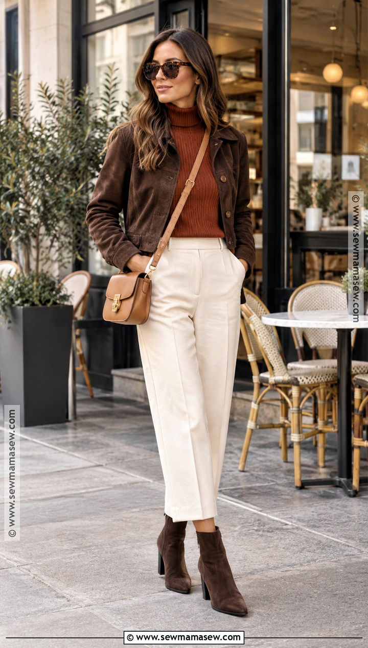 Chocolate Brown Ankle Boot Outfit - 15 Fall Shoe Inspo Aesthetic Ideas