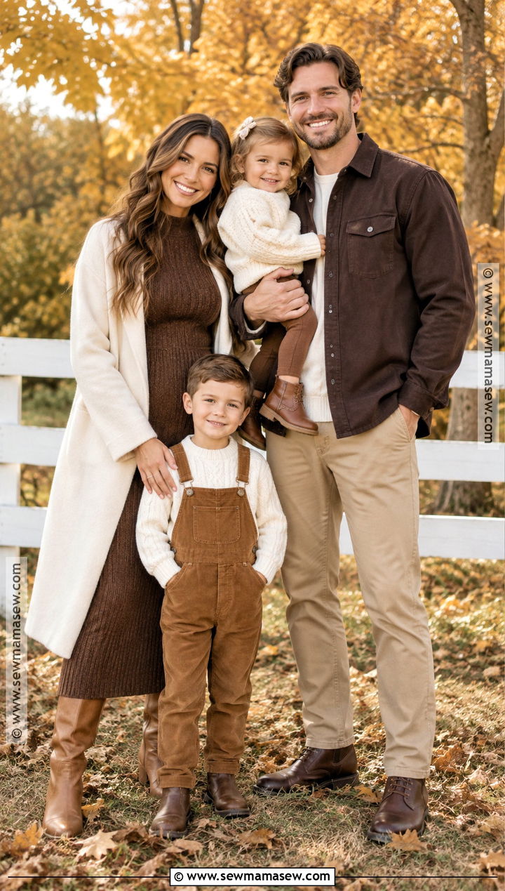 Chocolate Brown Fall Family Picture Outfit - 25 outdoor fall family pictures outfits