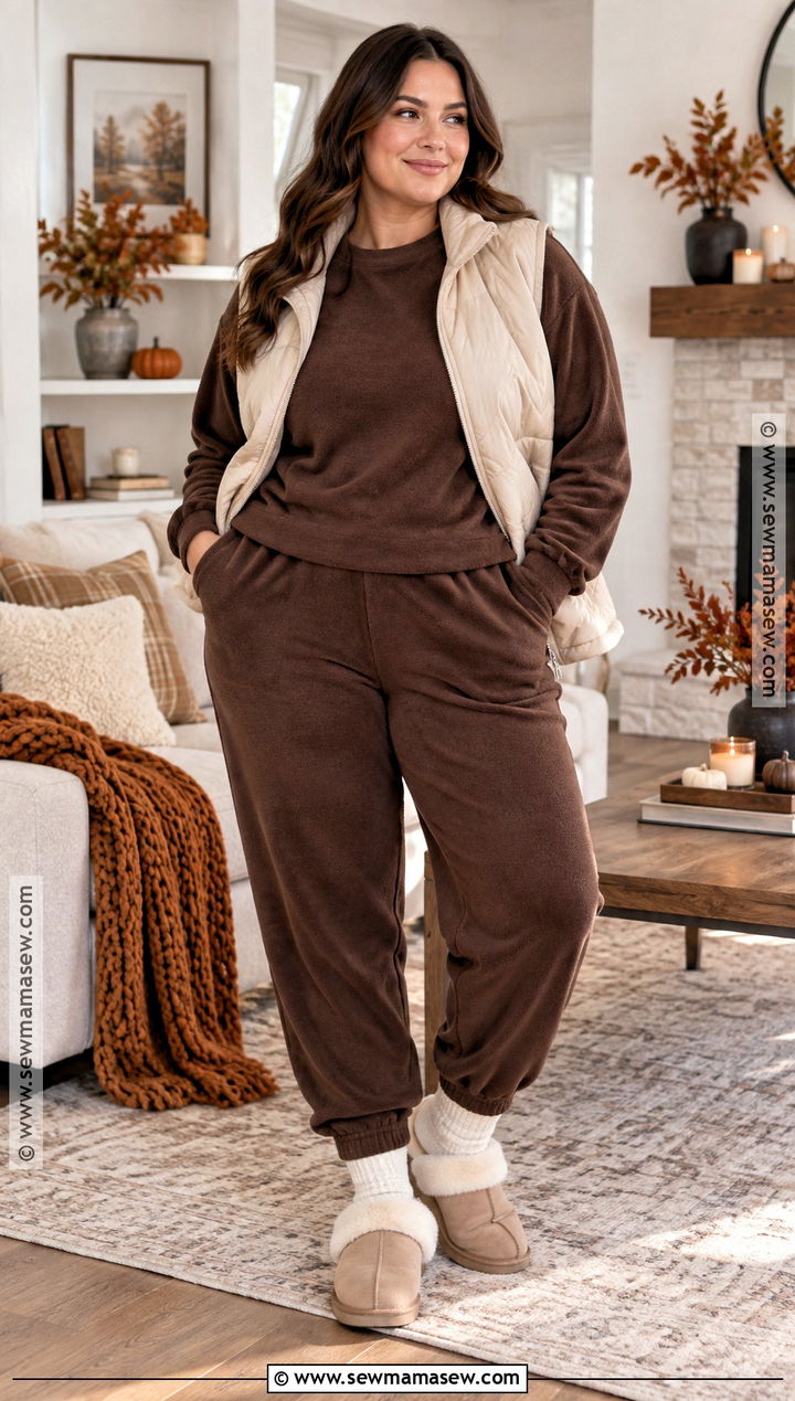 Chocolate Brown Fleece Fall Pyjamas - 20 fall pyjamas ideas
