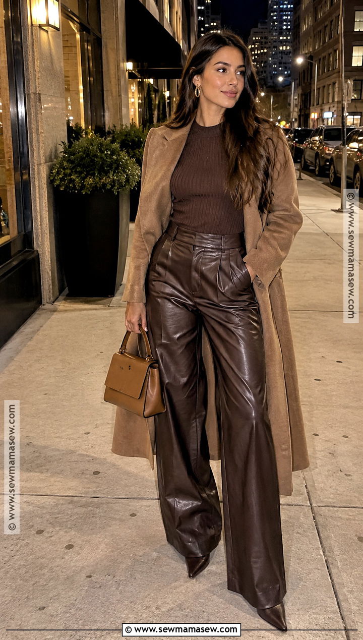 Chocolate Brown Monochrome Fall Night Out Outfit - 20 fall outfits women night out