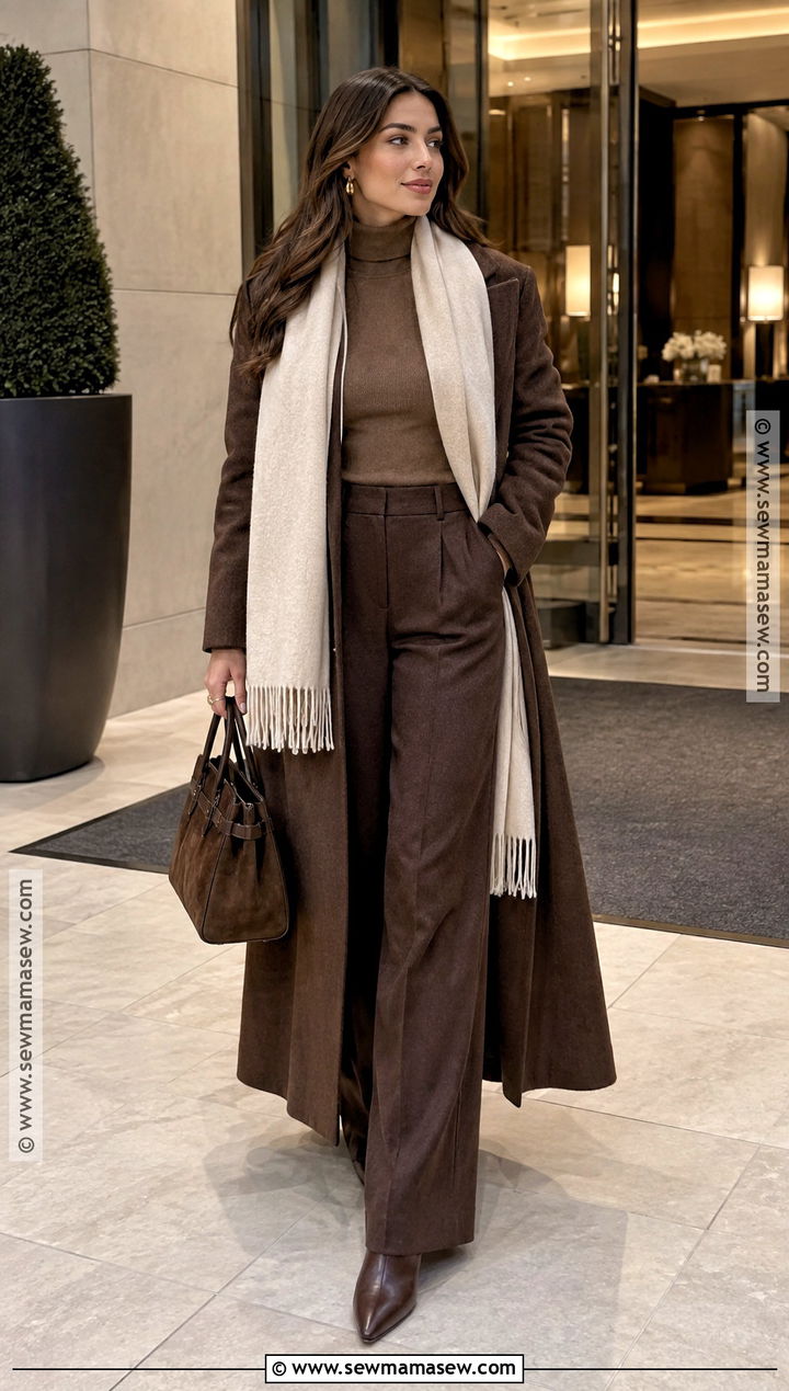Chocolate Brown Monochrome Fall Outfit - 15 fall fashion inspo ideas 2026